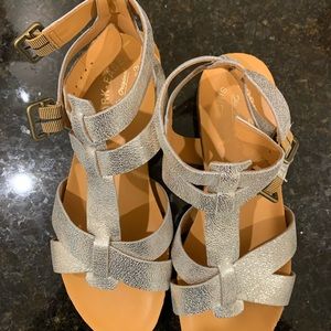 Silver Kork-Ease sandals